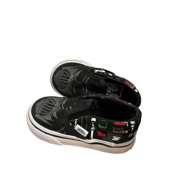 New W Box Vans Star Wars MAY THE FORCE BE WITH YOU DARTH Vader Slip On Shoes 4.5 - Picture 2 of 9